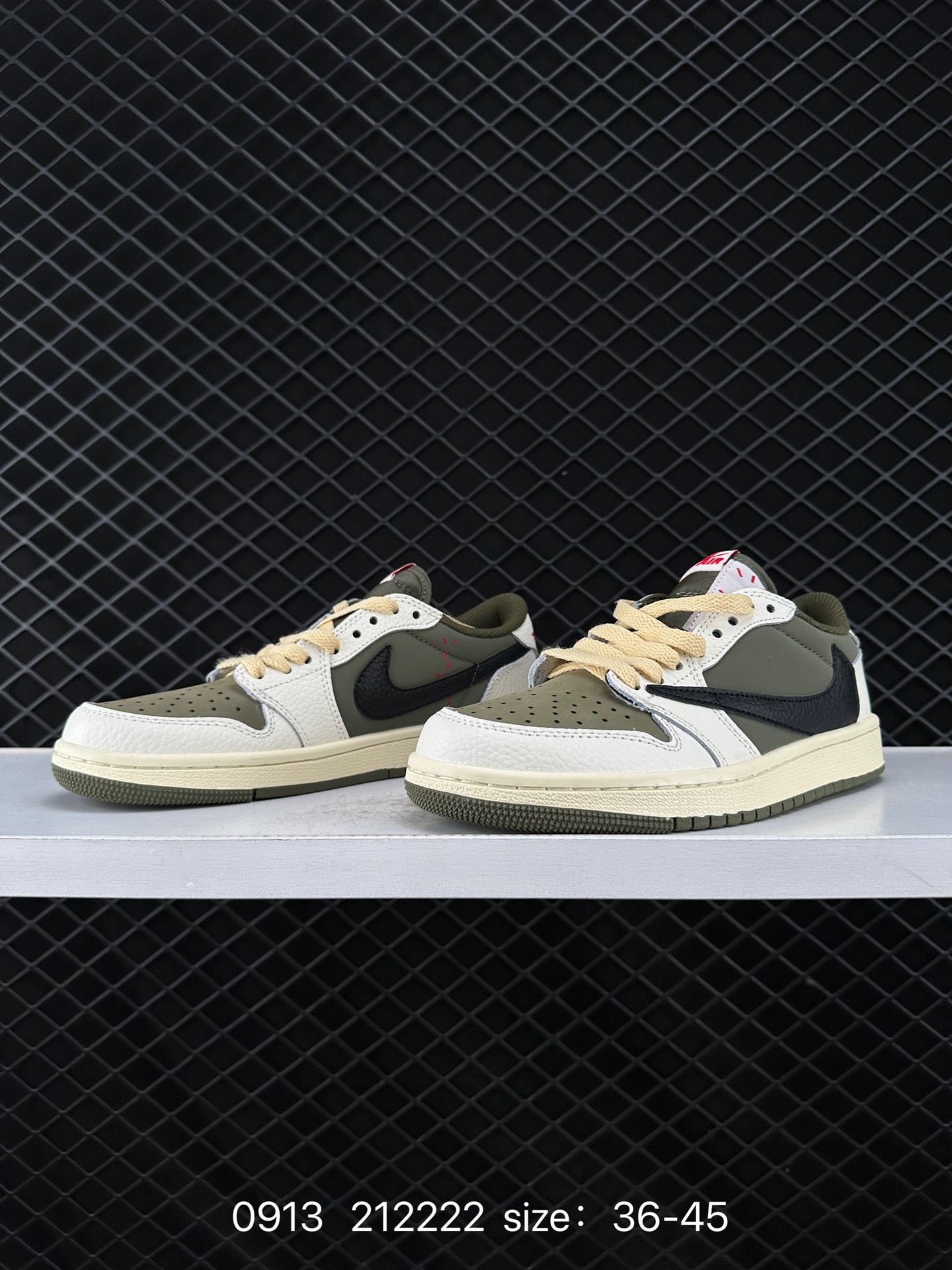 fragment design x Travis Scott x Nike Air Jordan 1 Low OG SP”Black/Green Toe“